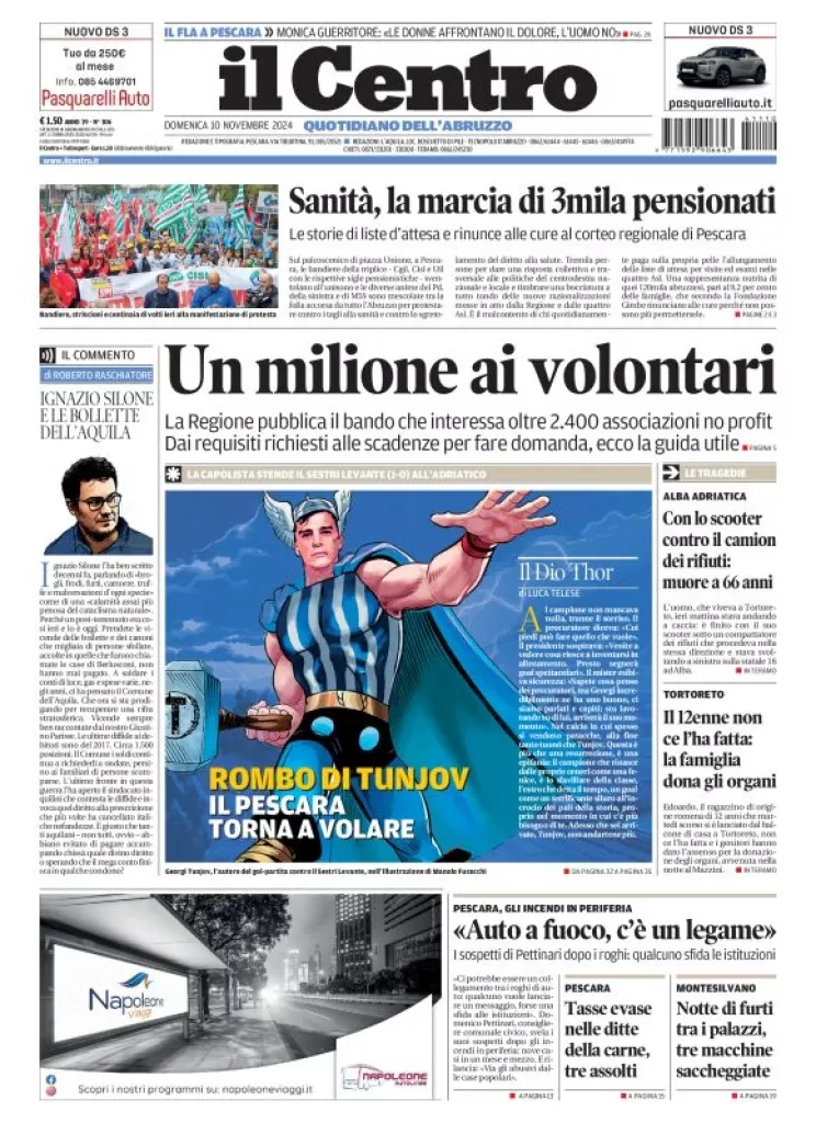 Prima-pagina-il centro-oggi-edizione-del-2024-11-10